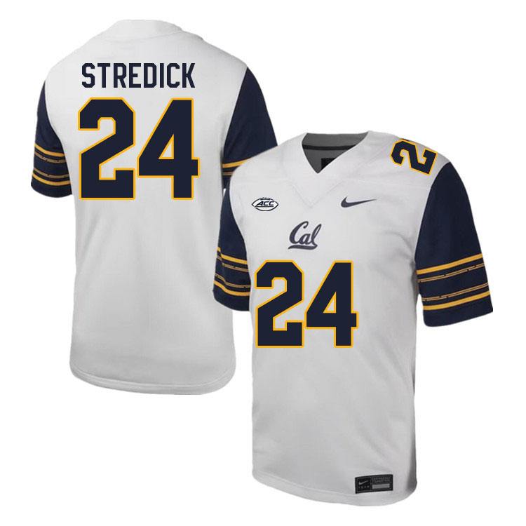 California Golden Bears #24 Ashton Stredick ACC Conference College Football Jerseys Stitched Sale-White